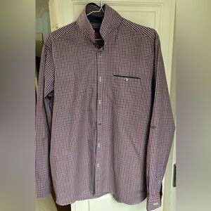 MENS TED BAKER RED, WHITE & BLUE CHECK SHIRT